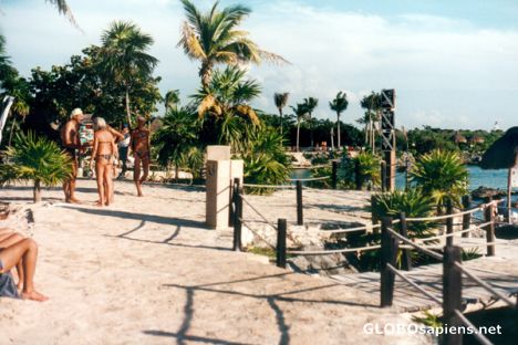 Postcard Mexico Xel-Ha Lagoon Beach