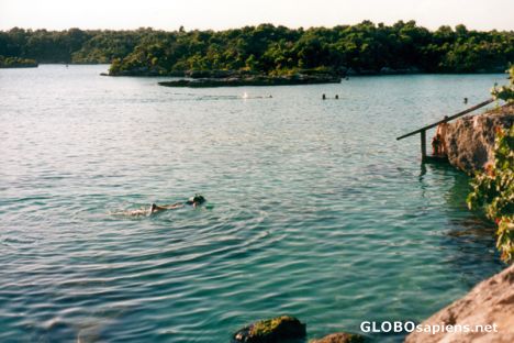 Postcard Mexico Xel-Ha Scuba Diving
