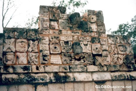 Postcard Chichen Itza Wall