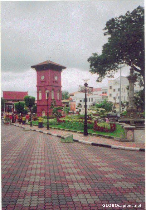 Postcard Malacca Square and church