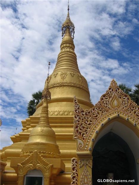 Postcard Burmese Temple in Penang