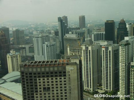 Postcard View from Sky Bridge - Petronas Twin Towers