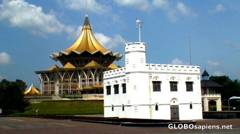 Postcard Square Tower in Kuching