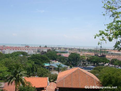 Postcard View of Melaka Town from St. Pauls Church, Melaka