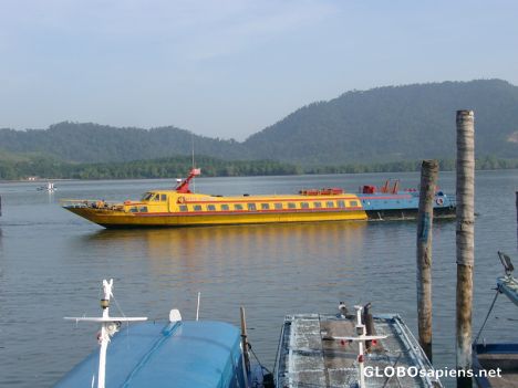 Postcard Pangkor Ferry Docking at the Lumut Jetty
