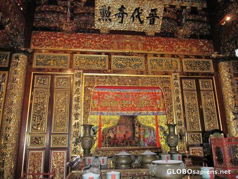 Postcard inside the khoo kongsi temple