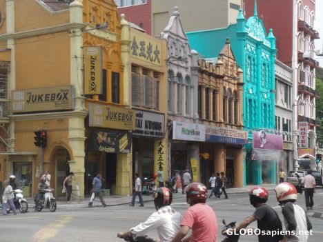 Postcard Chinatown KL - colorful buildings
