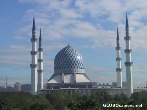 Postcard Blue Mosque Kuala Lumpur