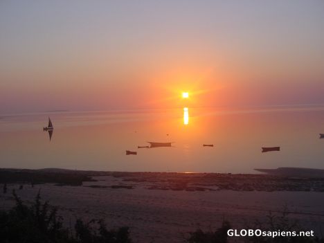Postcard Sunrise at Viankulo Mozambique