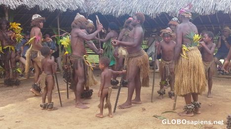 Postcard Vanuatu tribal dance