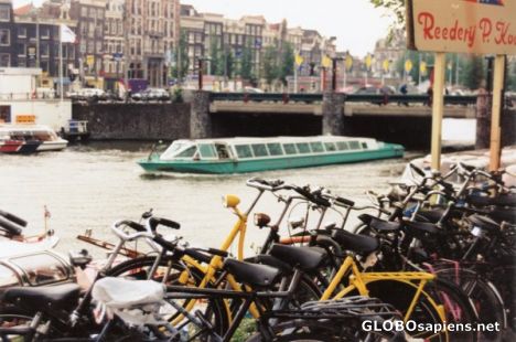 Postcard Barge and bikes