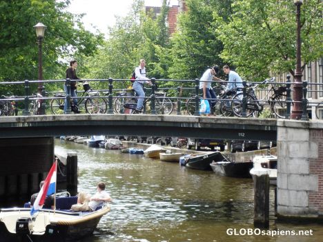 Postcard Traffic in Amsterdam -