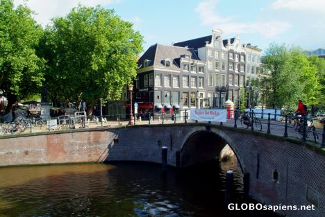 Postcard Amsterdam - a bridge