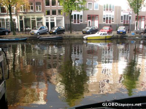 Postcard Ducks in the Prinsengracht