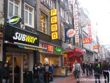 Postcard Dining Options on the Kalverstraat
