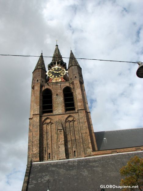 Postcard Closer to the Oude Kerk Tower