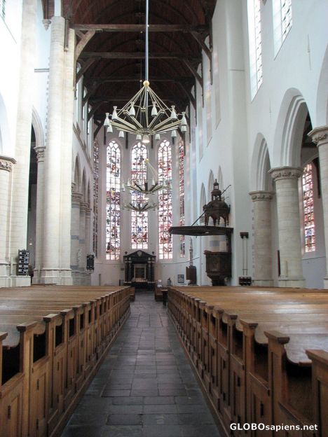 Postcard Oude Kerk _ Interior