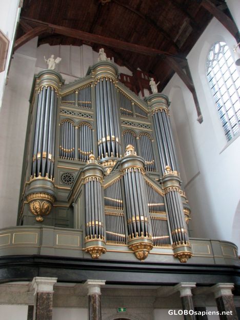Postcard Oude Kerk Organ