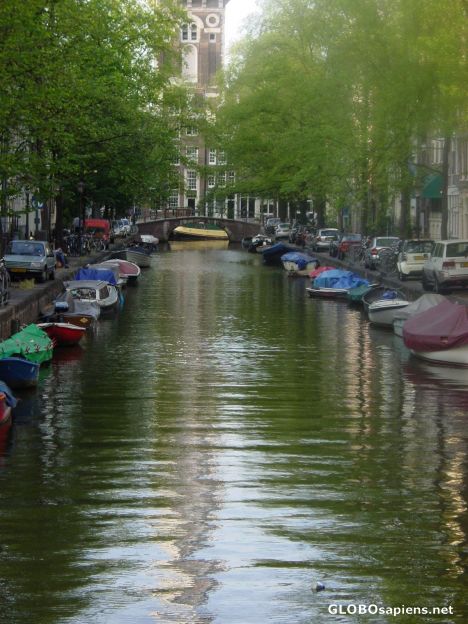 Postcard canal in amsterdam