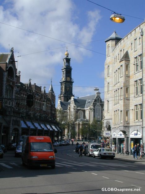 Postcard Amsterdam Street Scene
