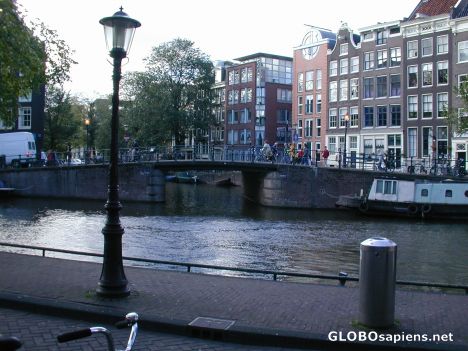 Postcard Amsterdam Canal