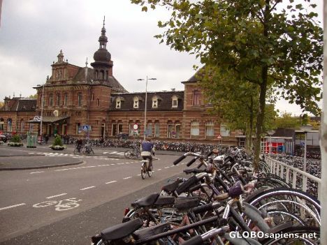 Postcard Delft railway station