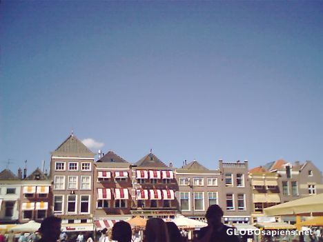 Postcard De Grote Markt of Delft in The Netherlands