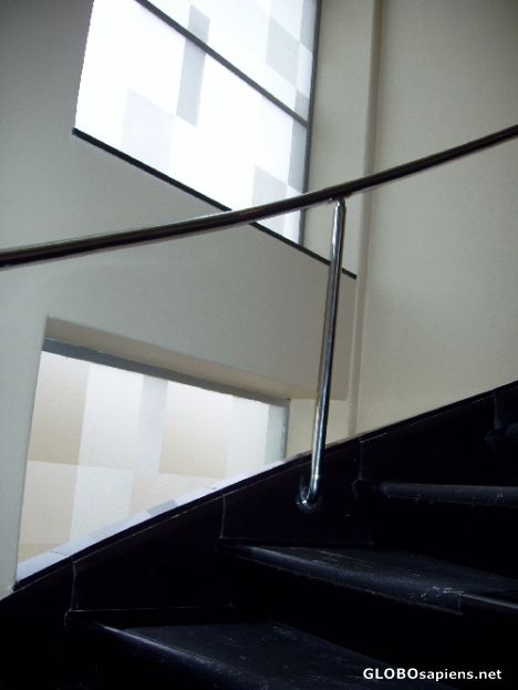 Postcard staircase in Sonneveld Museum House