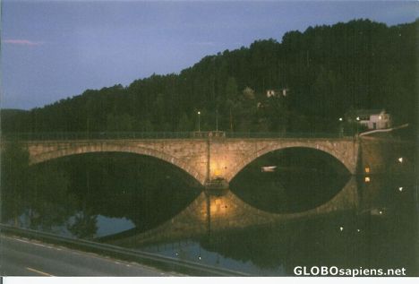 Postcard The stone bridge in Åmli