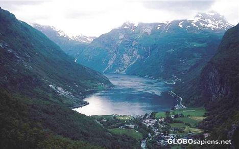 Postcard Fiord on a cloudy day