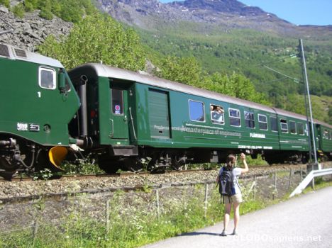 Postcard Flåm Railway