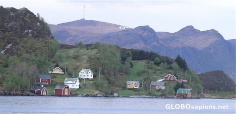 Postcard Torvik in the fjord