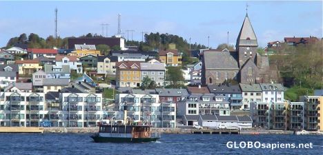 Postcard Kristiansand from the water