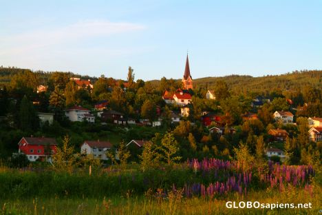 Postcard Lillehammer - lower town