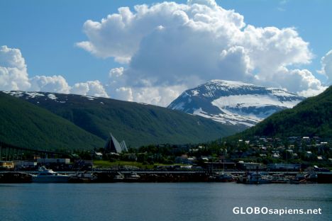 Postcard Tromsø - European continent on the day