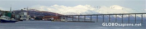 Postcard High bridge in Tromso