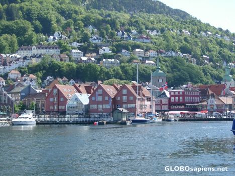 Postcard Bergen's Harbor