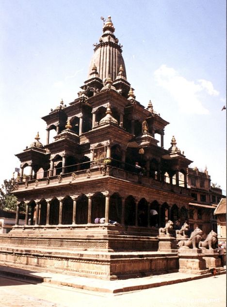 Postcard Krishna Temple on Patan Durbar square