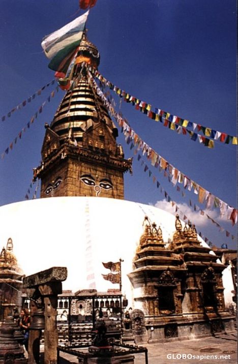 Postcard Stupa of Monkey Temple
