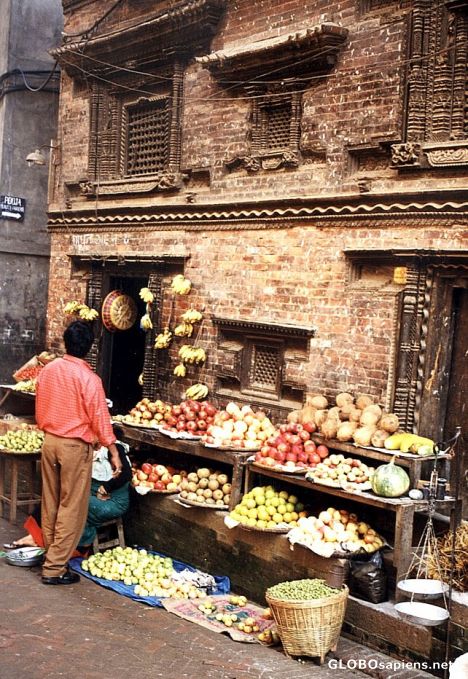 Postcard Fruit shop in Bhaktapur