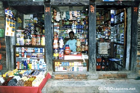 Postcard Small Shop of Bahktapur