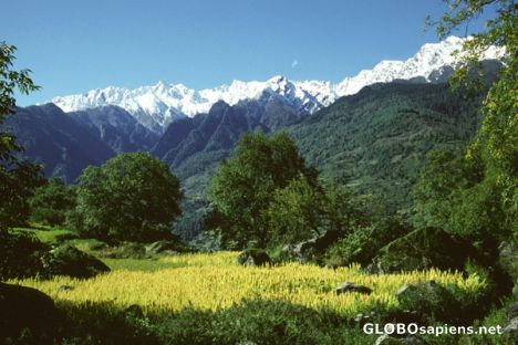 Postcard Humla valley near Simikot