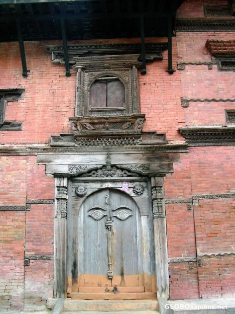 Postcard Old Carved Door