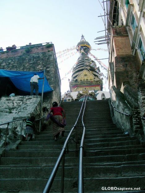Postcard Swayambhu stairs