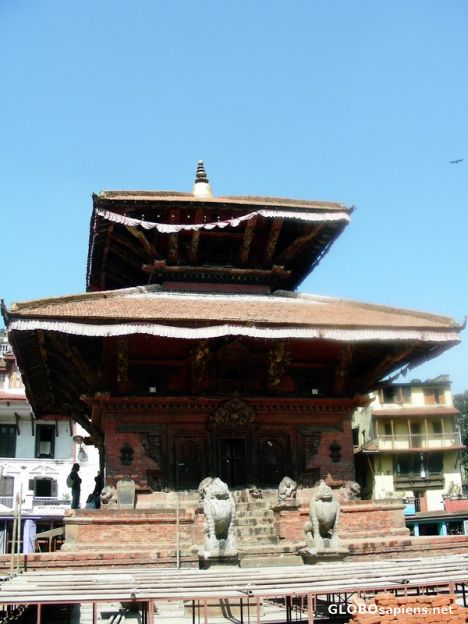 Postcard Old temple in Durbar Square