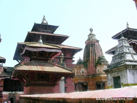 Postcard Patan's temples