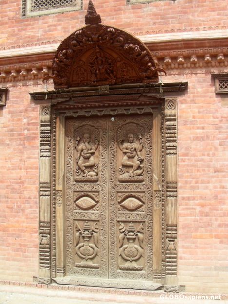 Postcard Carved Wooden Door