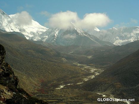 Postcard View over Dingboche Valley