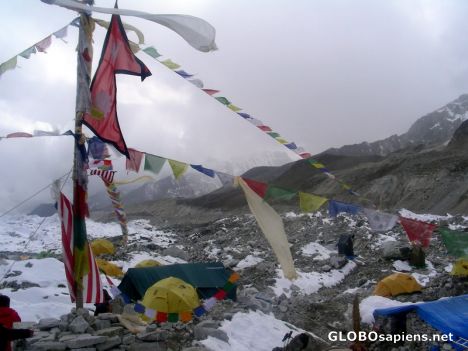 Postcard Everest Base Camp's altar