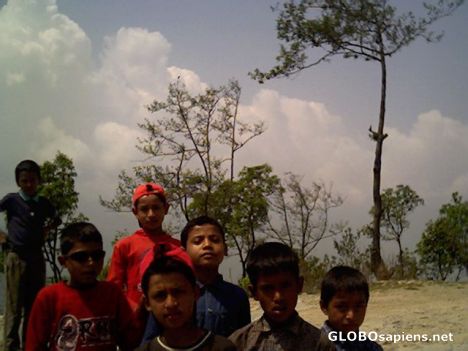 Postcard Pokhara kids